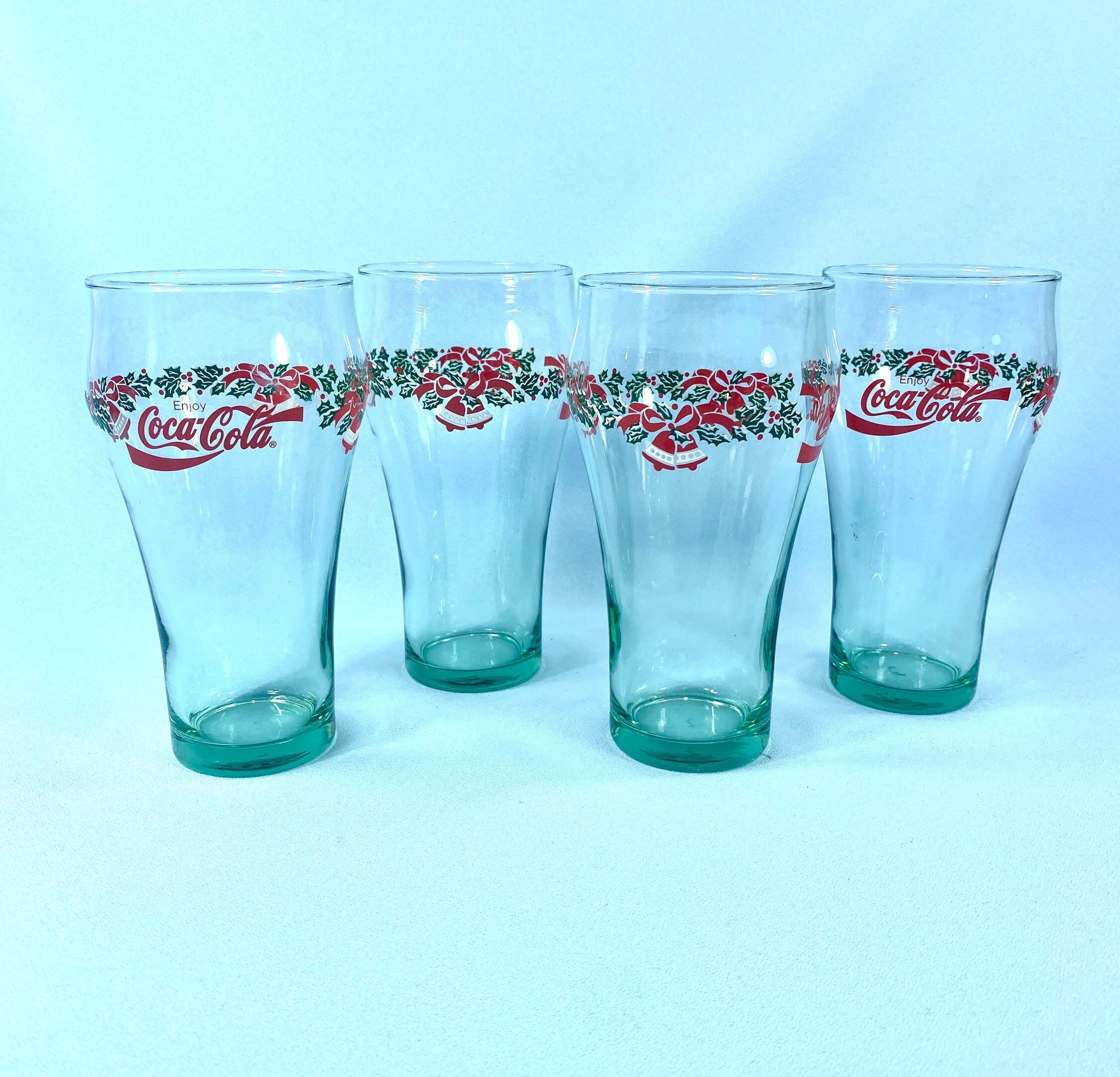 10 Vintage Libby Christmas Holiday Traditions Beverage Set Water Glasses 16  oz