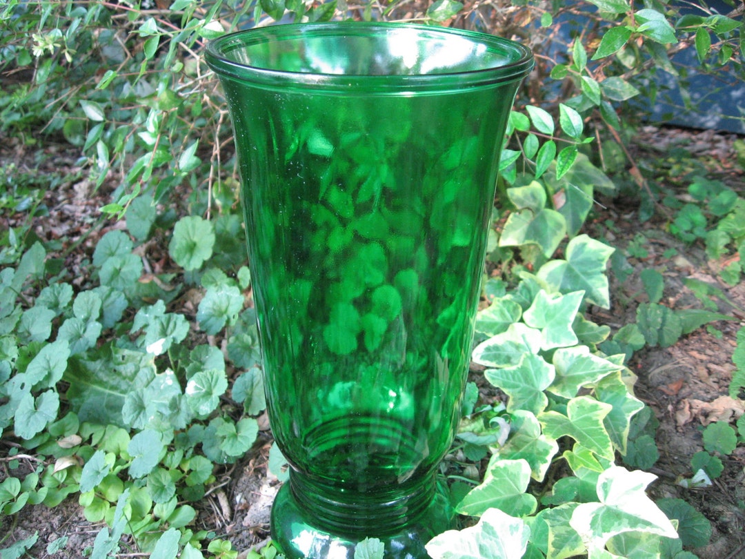 Emerald Green Vase, Napco, Art Deco, Collectible, Floral Vase, Vintage