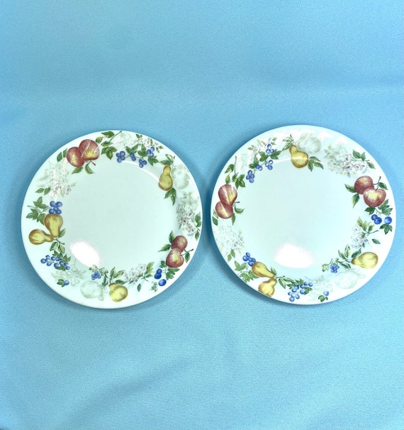Corelle By Corning Salad Plates Fruit Basket Pattern Set Of Etsy Australia