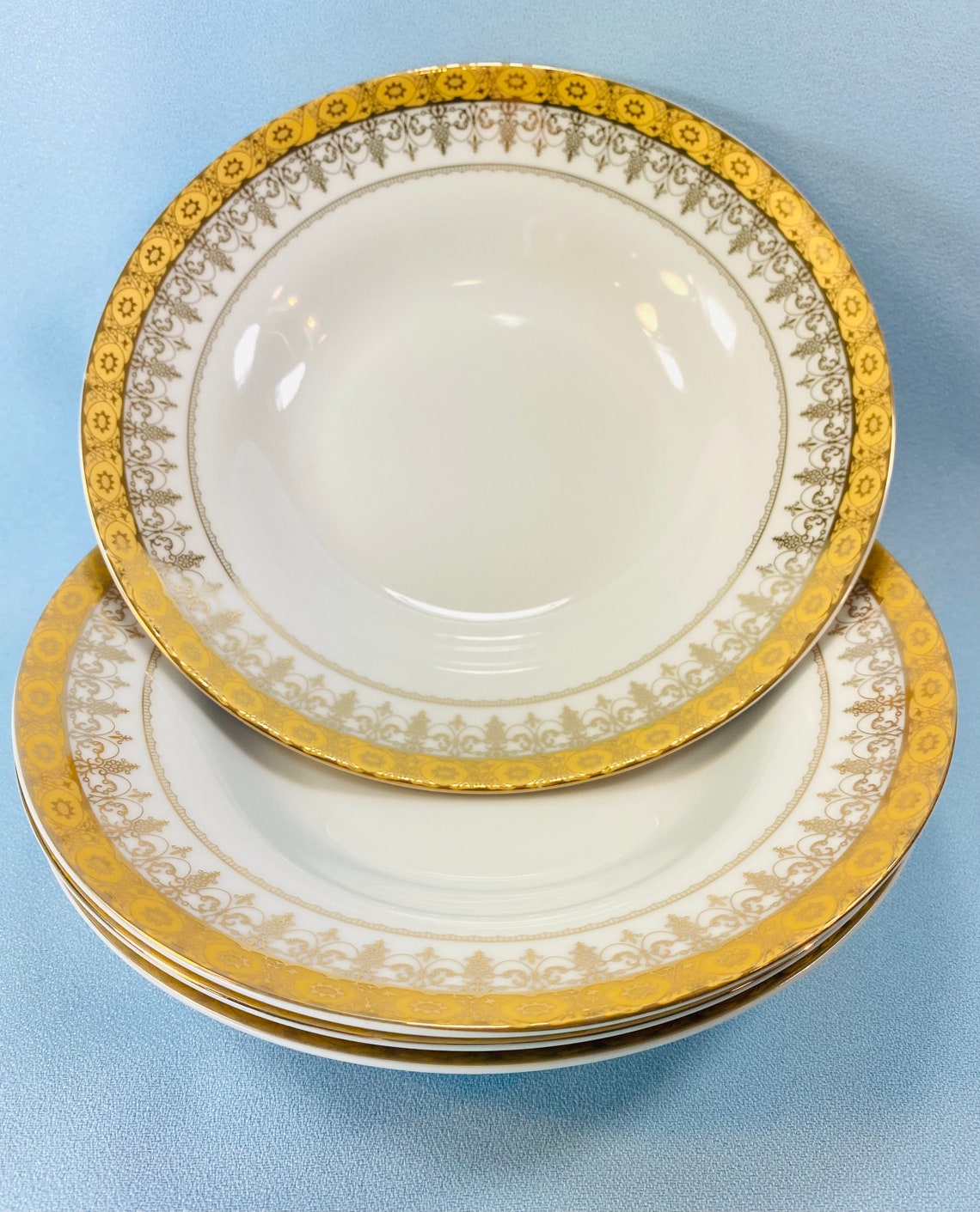 Set of FOUR 4 salad bowls by Royal ViennaChina white with Etsy