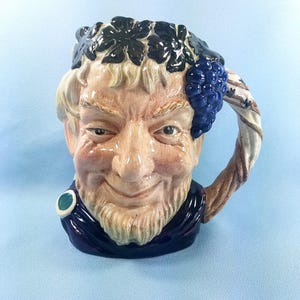 Bacchus Character Jug, Large, figural pitcher or mug by ROYAL DOULTON, Mardi Gras, gift