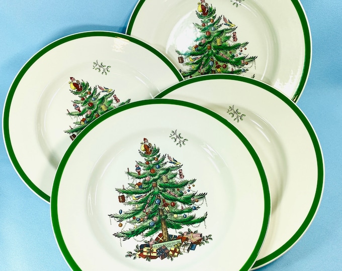 Spode Christmas Tree Dinner Plates Set of Four 10.5 Inch Etsy