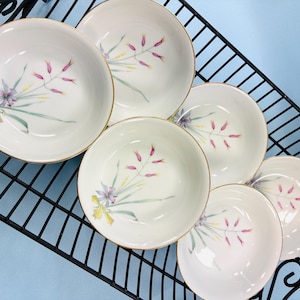 Set of 6 shallow soup bowls, Eschenbach Bavaria Germany