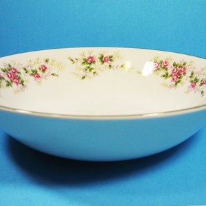 Vegetable Bowl, Arlen Fine China Japan, Cambridge pattern, pink roses and gold trim