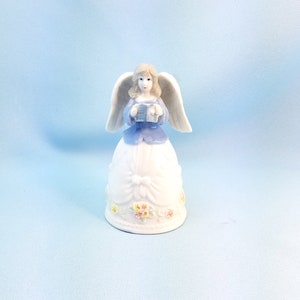 Angel Bell, collectible angel, angel holding book, singing angel, gift, bereavement gift
