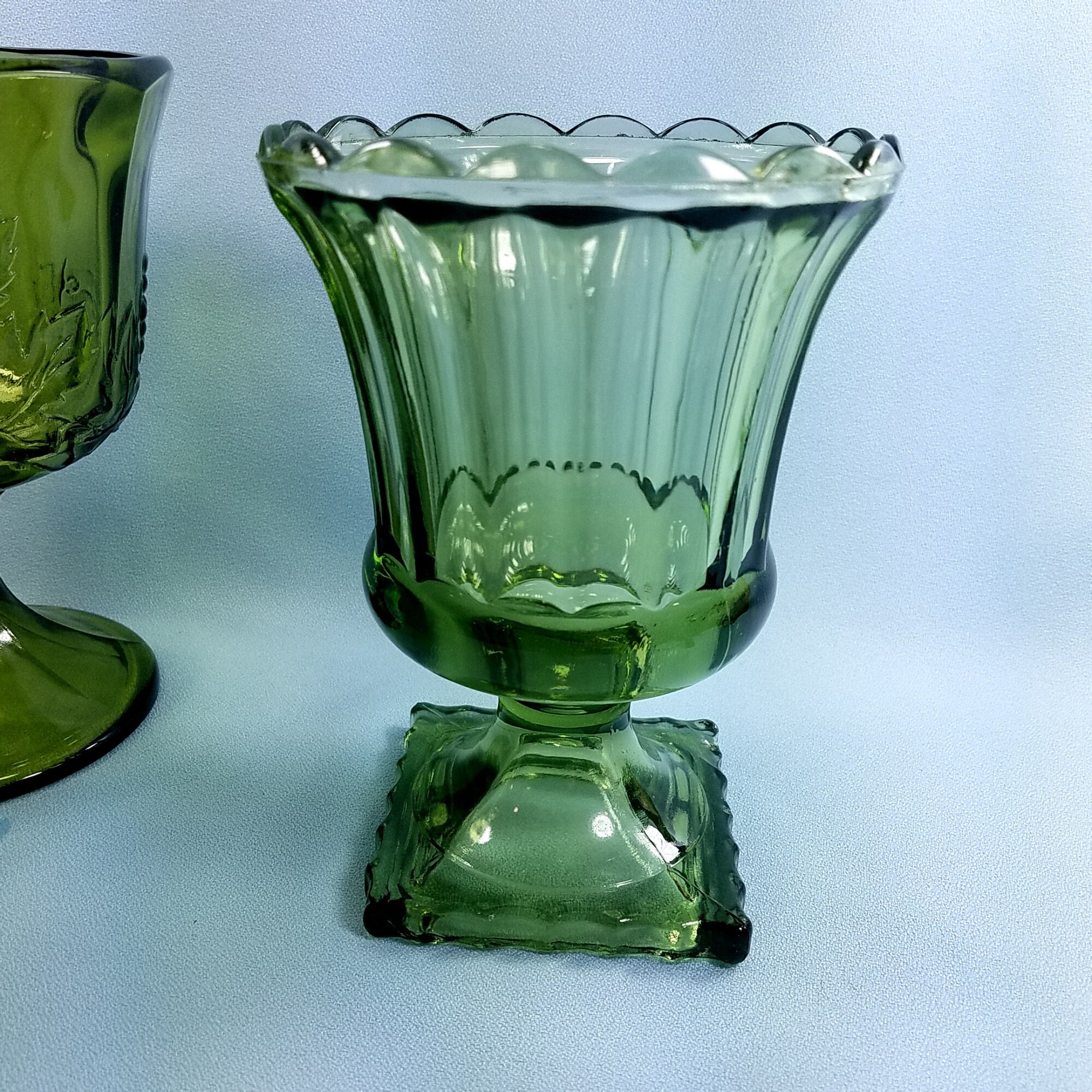 Set of three green vases wedding / Spring decorations Brody Etsy
