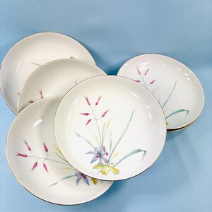 Set of 6 shallow soup bowls, Eschenbach Bavaria Germany