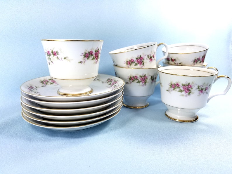 Set of 6 SIX Tea Cups and Saucers Arlen Fine China Japan Etsy