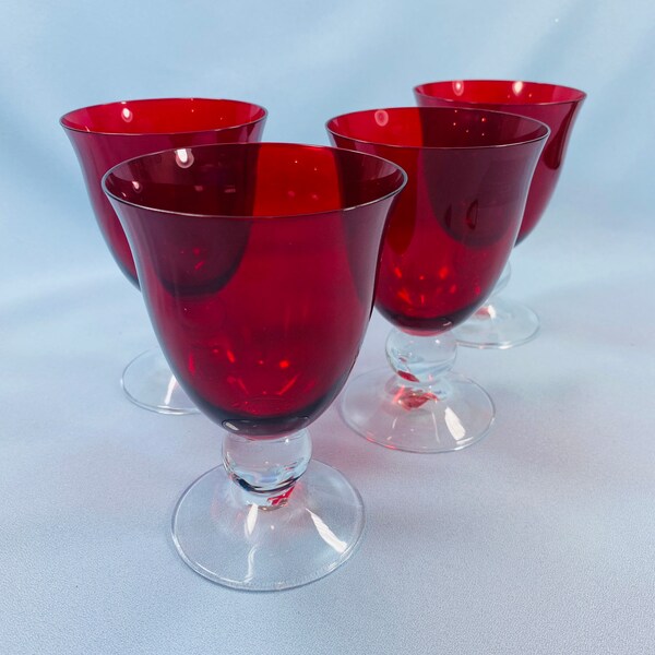 Lenox Ruby Glasses Etsy