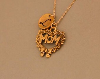 Gold Mom necklace with MOM word, personalized infinity necklace, friendship jewelry,Monogrammed Necklace, mom jewelry