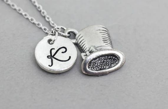 2 Tamaños Disponibles Hecho a mano Sombrero de vaquero encanto collar plateado