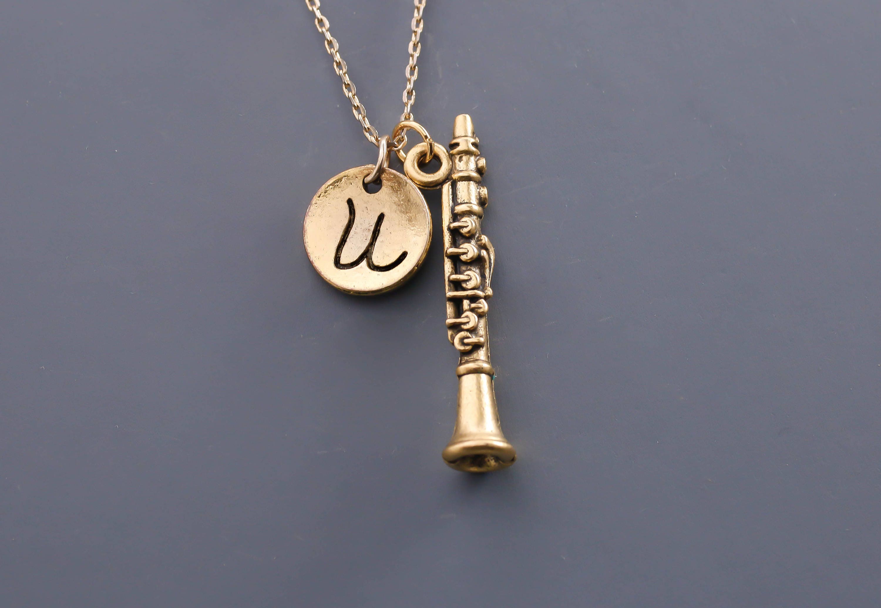 necklace charm antique gold necklace Etsy