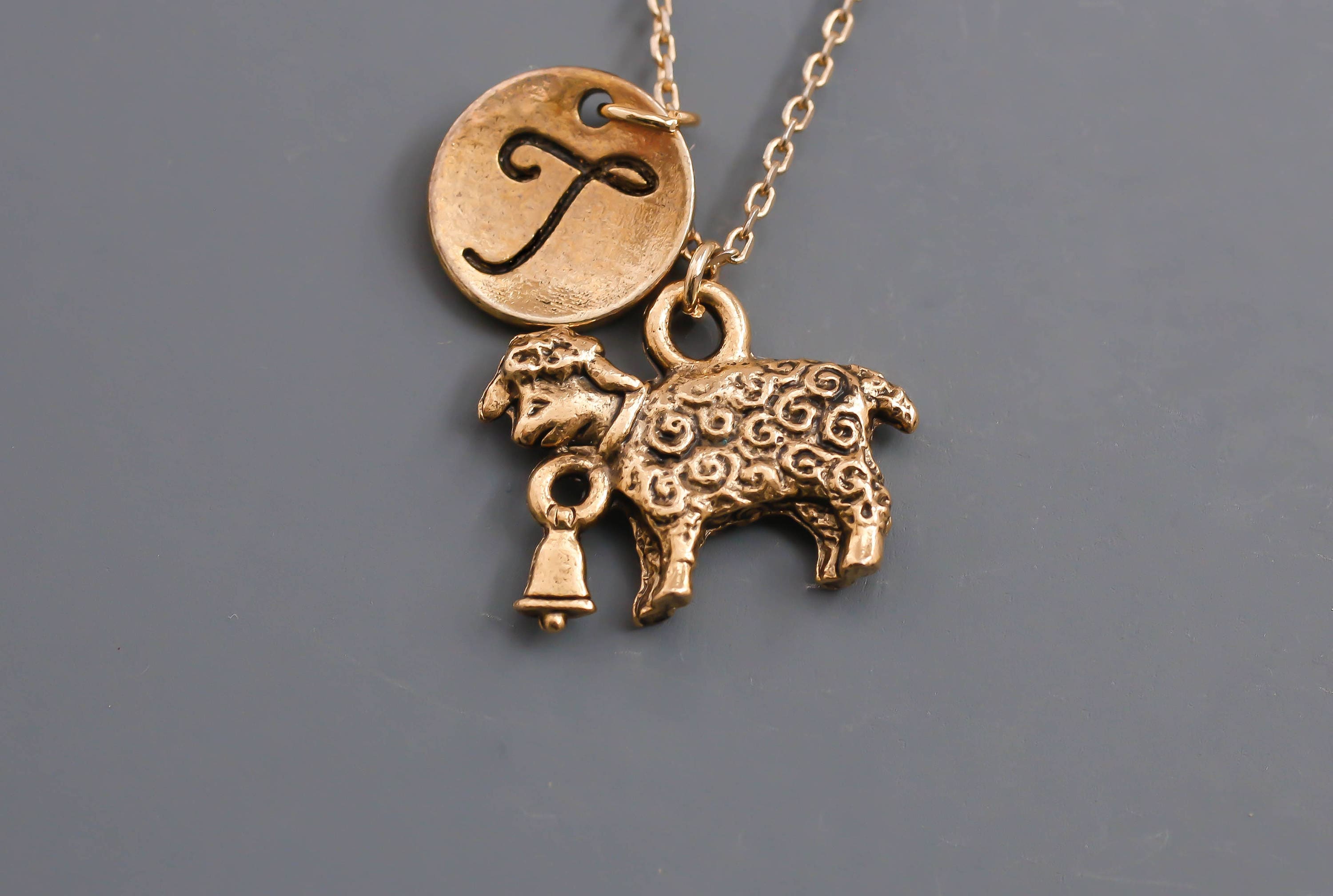 Vintage Sheep Charm Necklace main image 0