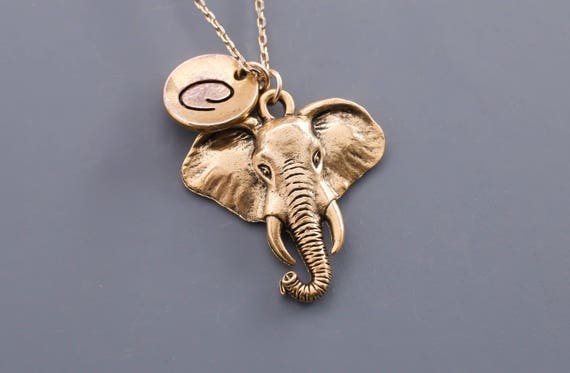 Personalized cheap elephant necklace