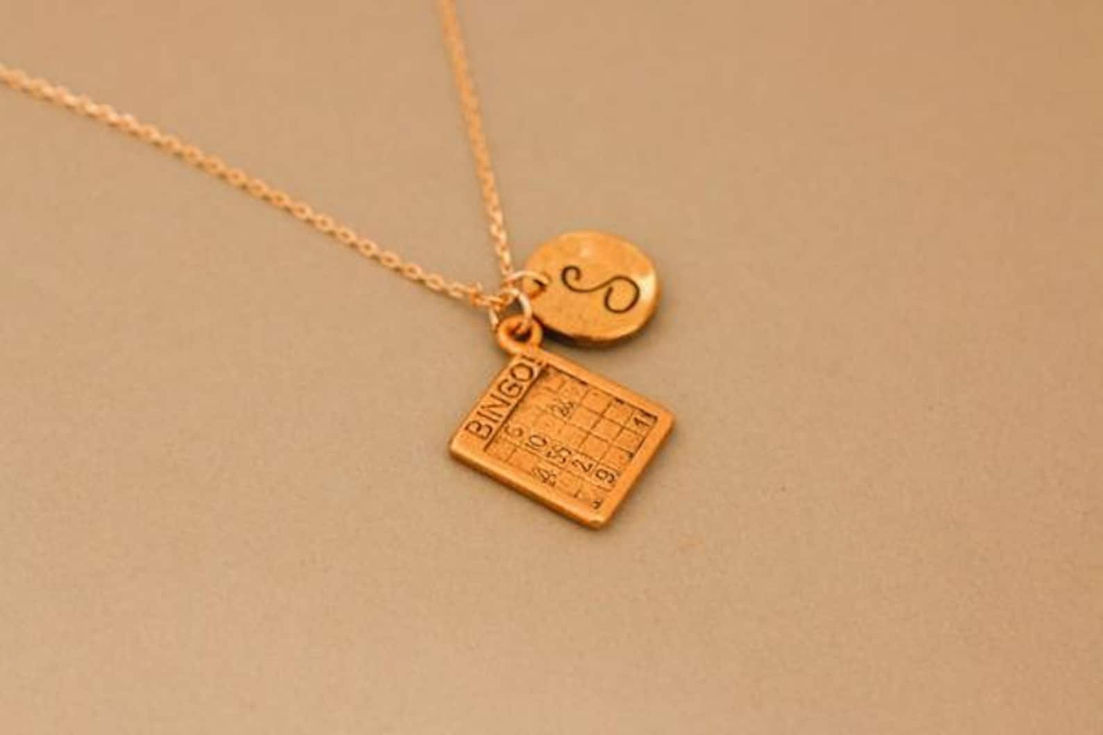 Personalized Bingo Jewelry Necklace Bingo Gift Jewelry Etsy