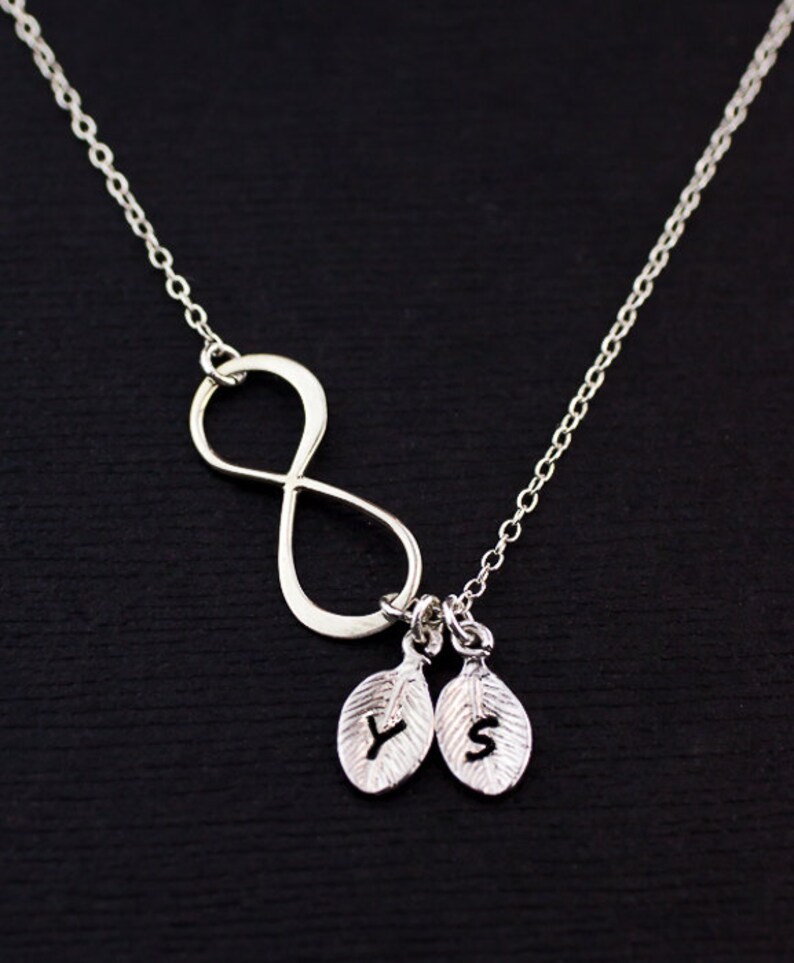 Infinity Necklace . Personalized Charm Necklace . Sterling - Etsy