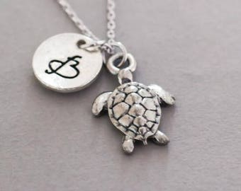 Beautiful Turtle necklace silver , beach wedding, turtle jewelry, sea turtle necklace, turtle pendant, sea turtle jewelry