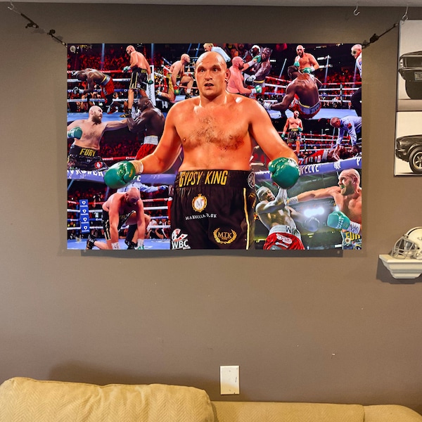 Huge! 44x31 TYSON FURY Vinyl POSTER Mike Tyson floyd  Mayweather sugar Ray Leonard ggg Triple g Canelo Alvarez Muhammad Ali Art Man cave