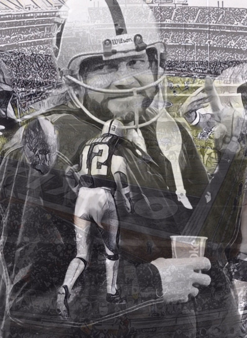 Huge 47x26 Kenny Stabler Vinyl Banner Poster john Madden Oakland raiders football Artwork lester hayes jack tatum marcus allen bo jackson