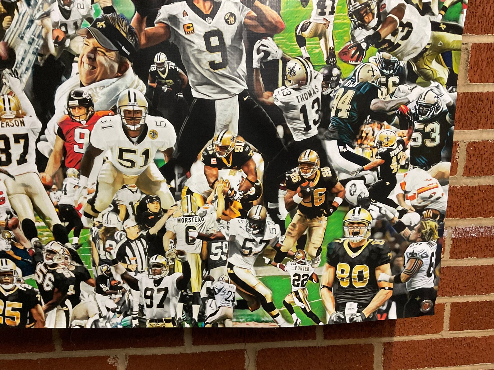 Big New Orleans SAINTS Vinyl POSTER Wall Print Drew Brees - Etsy