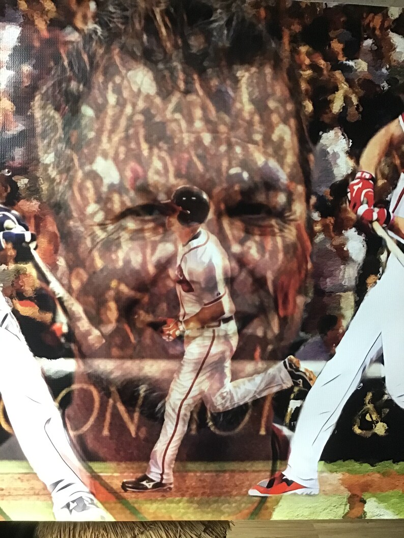 Huge 42x33 DALE MURPHY Poster vinyl Banner poster chipper Jones art baseball greg maddux Francisco lindor Freddie freeman joe torre