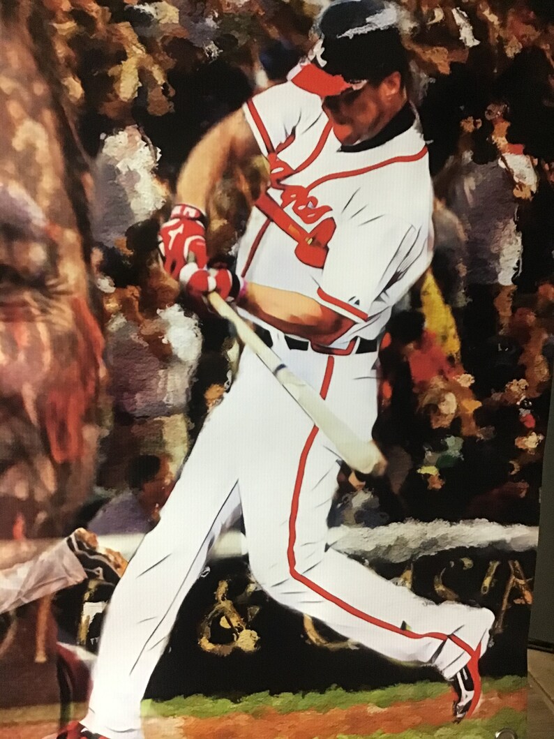 Huge 42x33 DALE MURPHY Poster vinyl Banner poster chipper Jones art baseball greg maddux Francisco lindor Freddie freeman joe torre