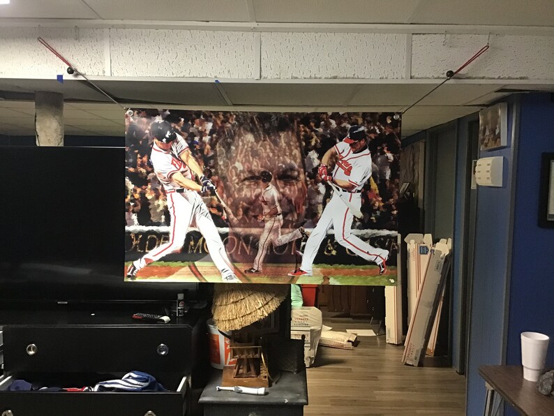 Huge 42x33 DALE MURPHY Poster vinyl Banner poster chipper Jones art baseball greg maddux Francisco lindor Freddie freeman joe torre