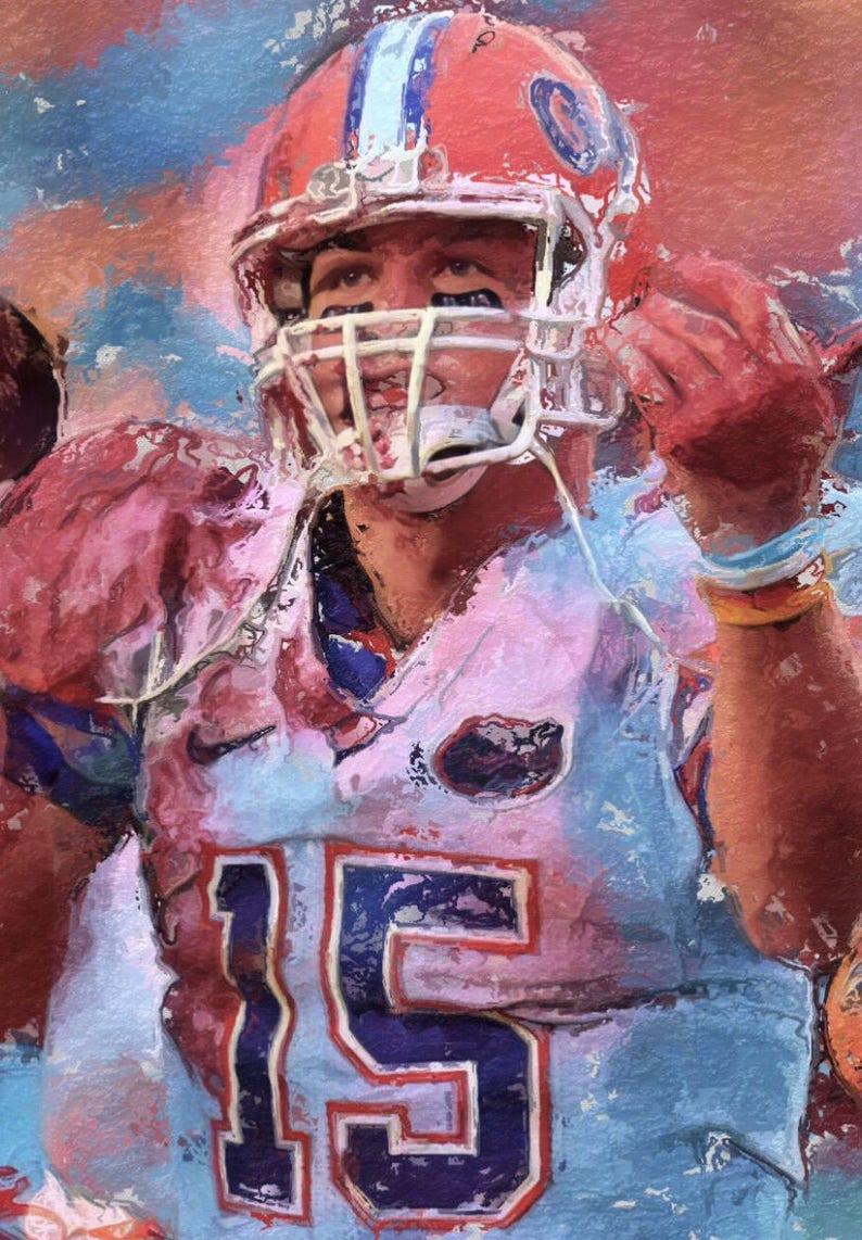 vinyl banner Huge 43x27 TIM TEBOW Poster florida gators ART New york Mets football baseball ezekiel elliott peyton manning tom brady