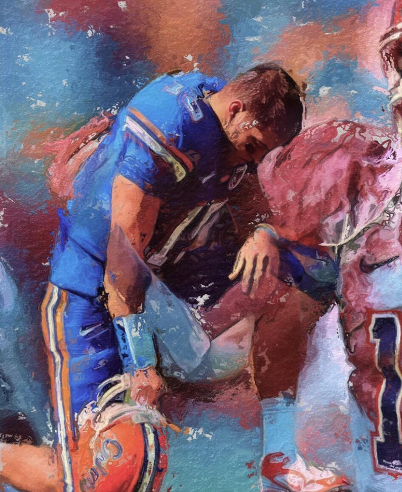 vinyl banner Huge 43x27 TIM TEBOW Poster florida gators ART New york Mets football baseball ezekiel elliott peyton manning tom brady