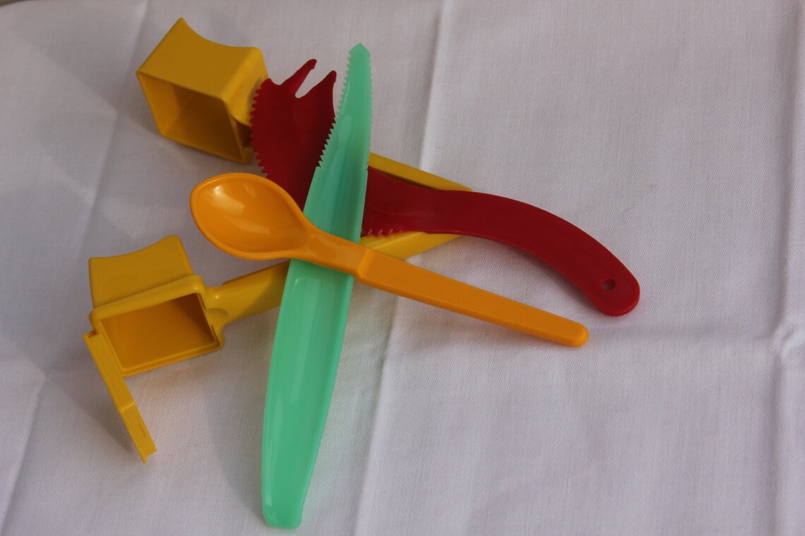Fun Set of 5 Tupperware Kitchen Utensils Corn on the Cob Etsy