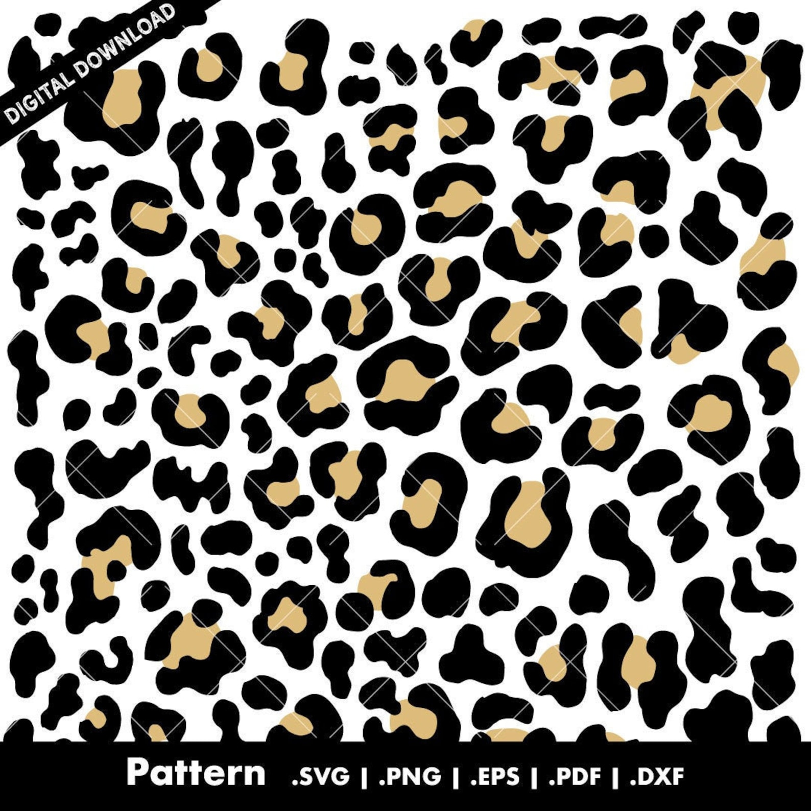 Cheetah Print SVG File Vector Cutting DXF Files for Cricut Etsy