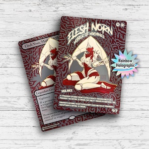 Elesh Norn Mother of Machines Pin Up Proxy Art Print Rainbow Holographic