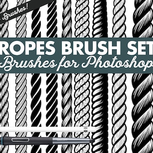 Handgezeichnete Seile Pinsel Set für Photoshop | 14 Pinsel für Adobe Photoshop | Diese sind für Adobe Photoshop | Nur für Adobe Photoshop