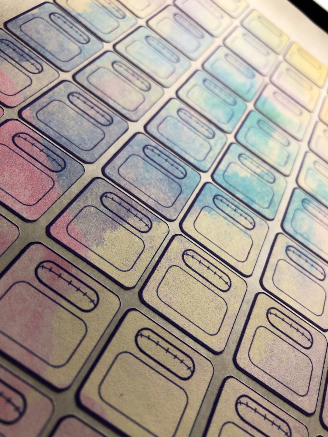 Digital Scale Sticker Digital Download | Watercolor Scale Weight Tracker Stickers - Etsy