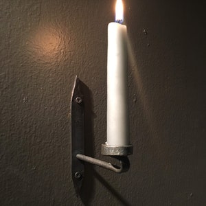 Hand Forged Wall Mount Candle Holder image 5