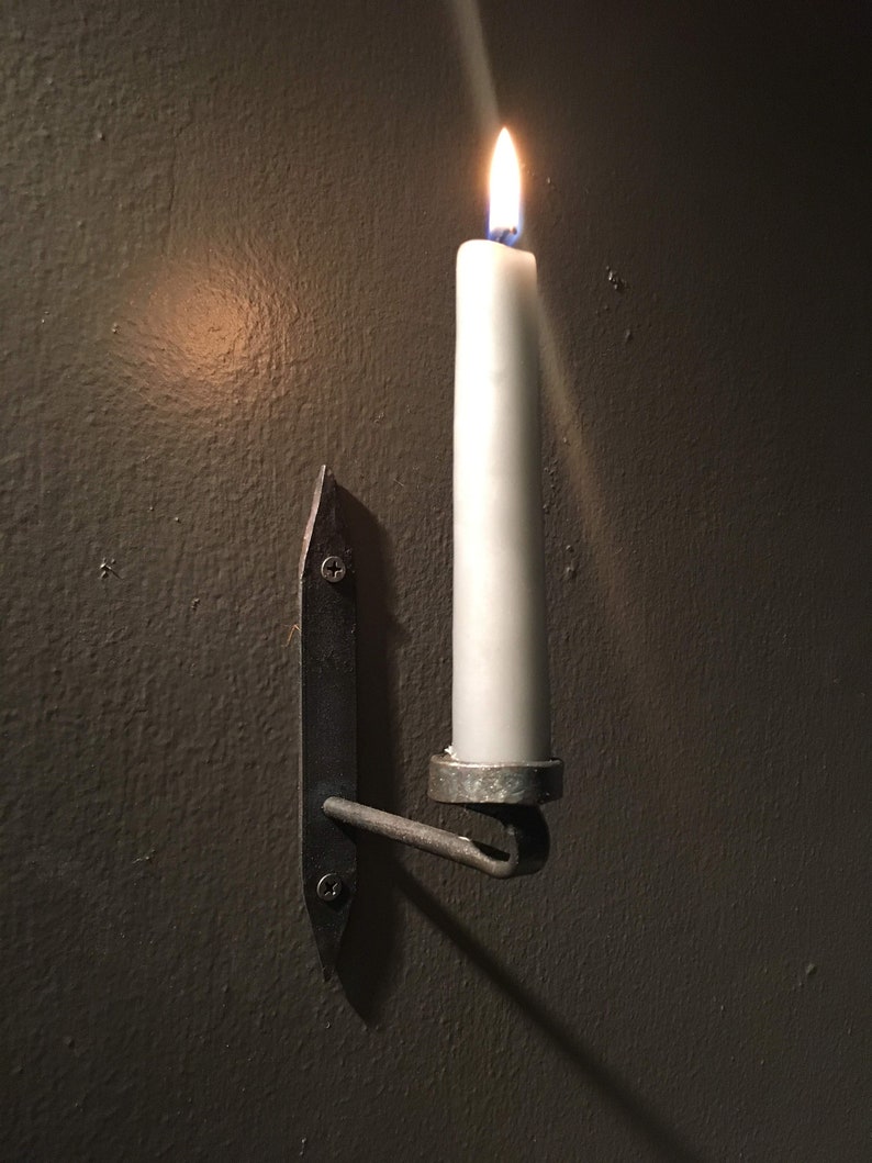 Hand Forged Wall Mount Candle Holder image 5