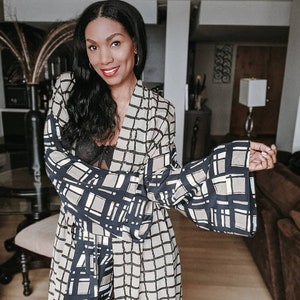 Print at home version -Resort style wrap duster PDF sewing pattern