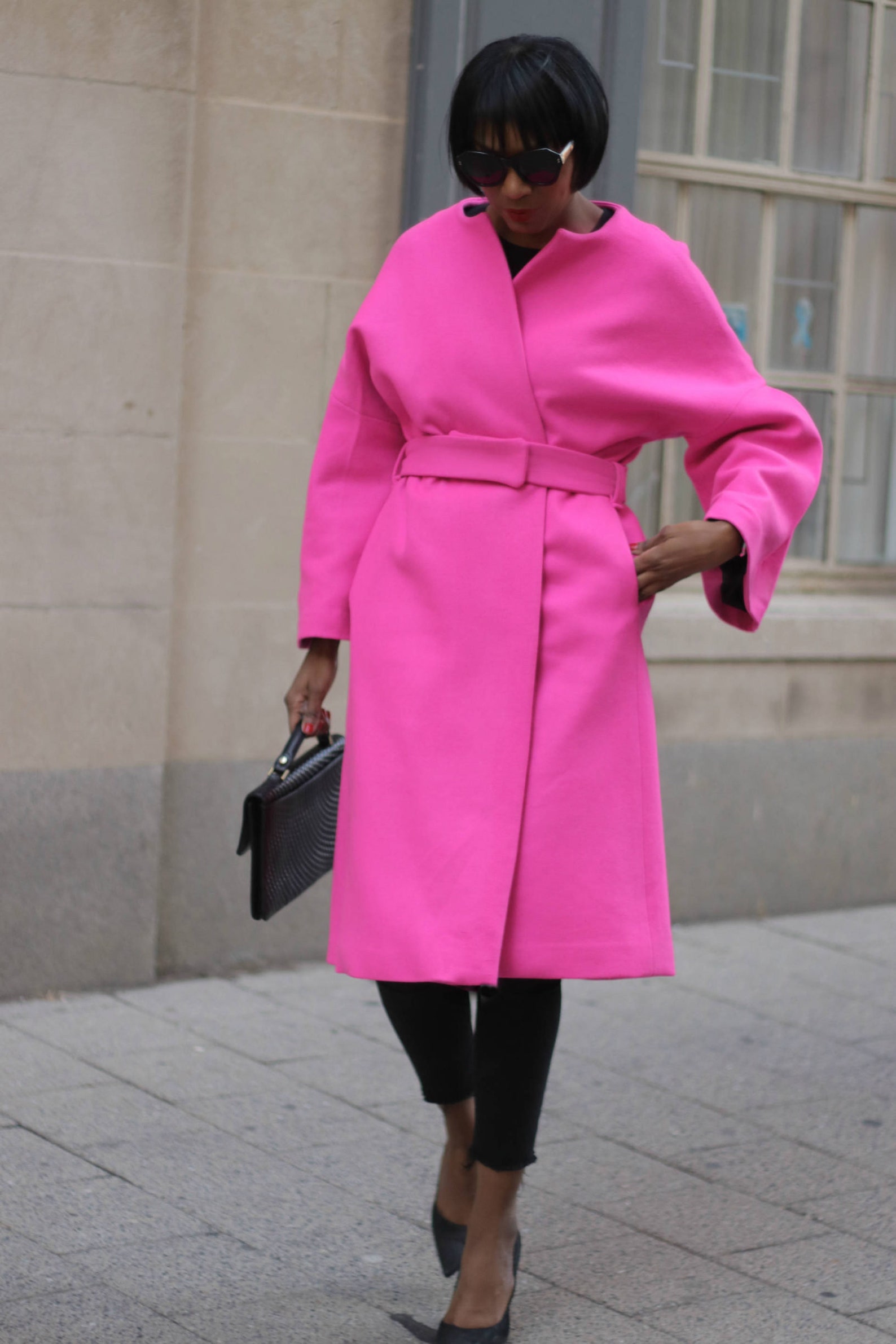 Pleated Sleeve Belted Coat PDF Sewing Pattern Etsy