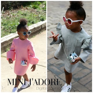 Toddler/Kids bell sleeve and ruffle sleeve PDF sewing pattern with video tutorial