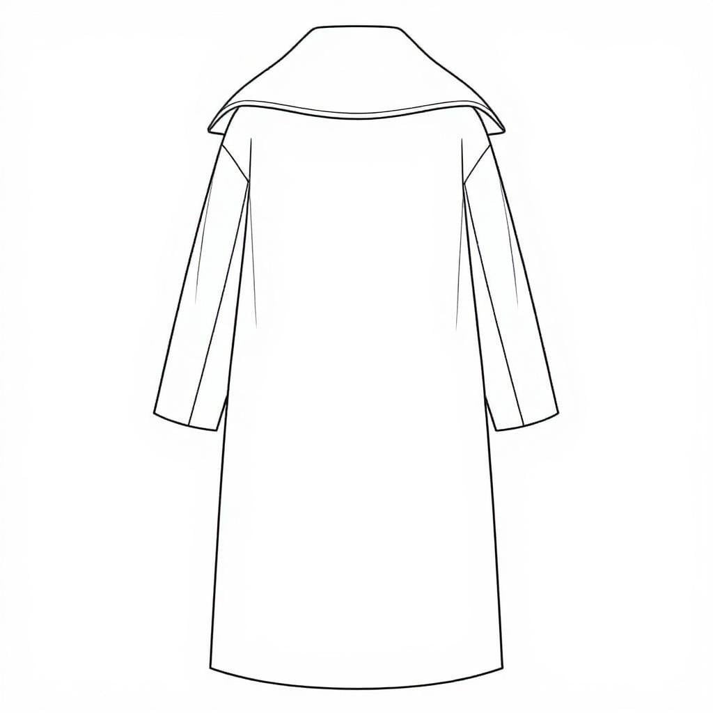 Coat Sewing Pattern PDF | Oversized Collar Coat | Luxury Outerwear ...