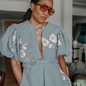 PDF Open wrap top dress sewing pattern- Print at home version