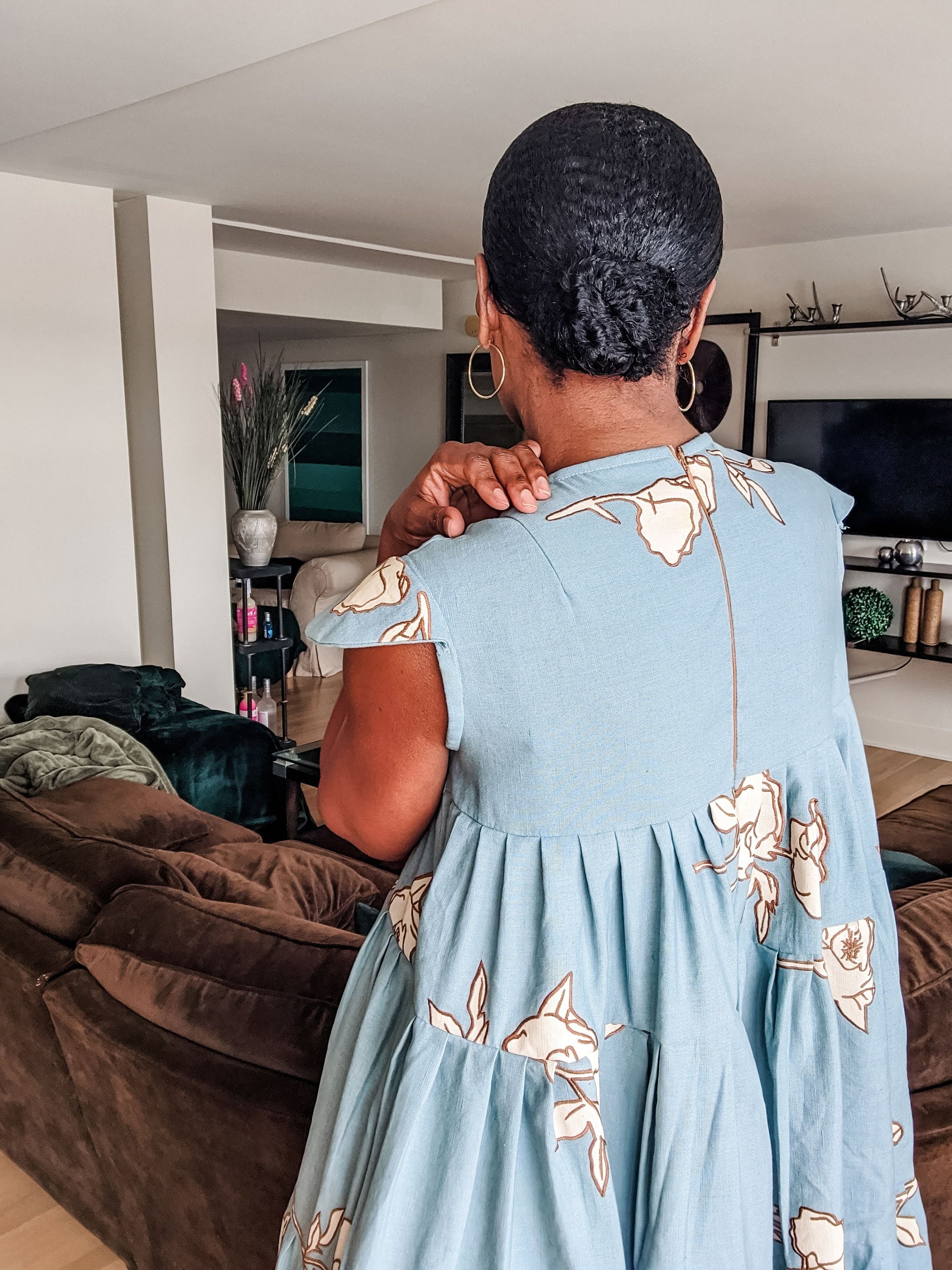 tiered midi dress pattern Lucerne Tiered Dress