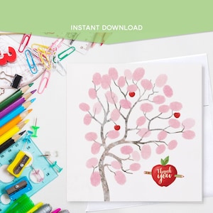 Cartão para professor. Melhor professor do mundo, estudante de escola preparatória DIY, presente para professor, cartão de lembrança, cartão personalizado, DOWNLOAD INSTANTÂNEO