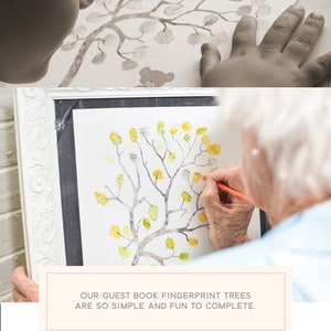 DIGITAL Wedding guest book, alternative, customized wedding tree, thumbprint fingerprint tree, unique guestbook, original wedding gift, diy image 4