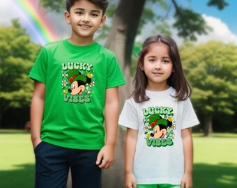 Lucky Vibes - T-Shirt- Toddler and Kids- Unisex- St Patrick's Day