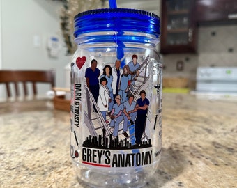 Medical Anatomy Cup w/Straw and Lid