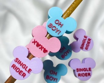 Mouse Candy Sayings 3D Straw Topper