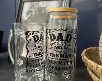 No. 1 Dad Beer Mug & Glass Can
