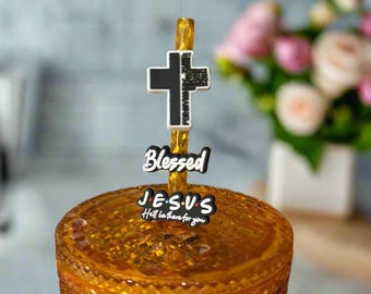 Cubiertas para pajitas estándar con el nombre de Blessed Jesus