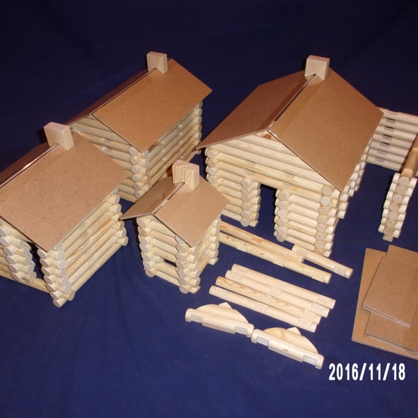 Handmade 'Lincoln Logs' extra large 234 piece set